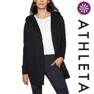 Athleta hooded jacket cartigan open front with pockets. Size medium.